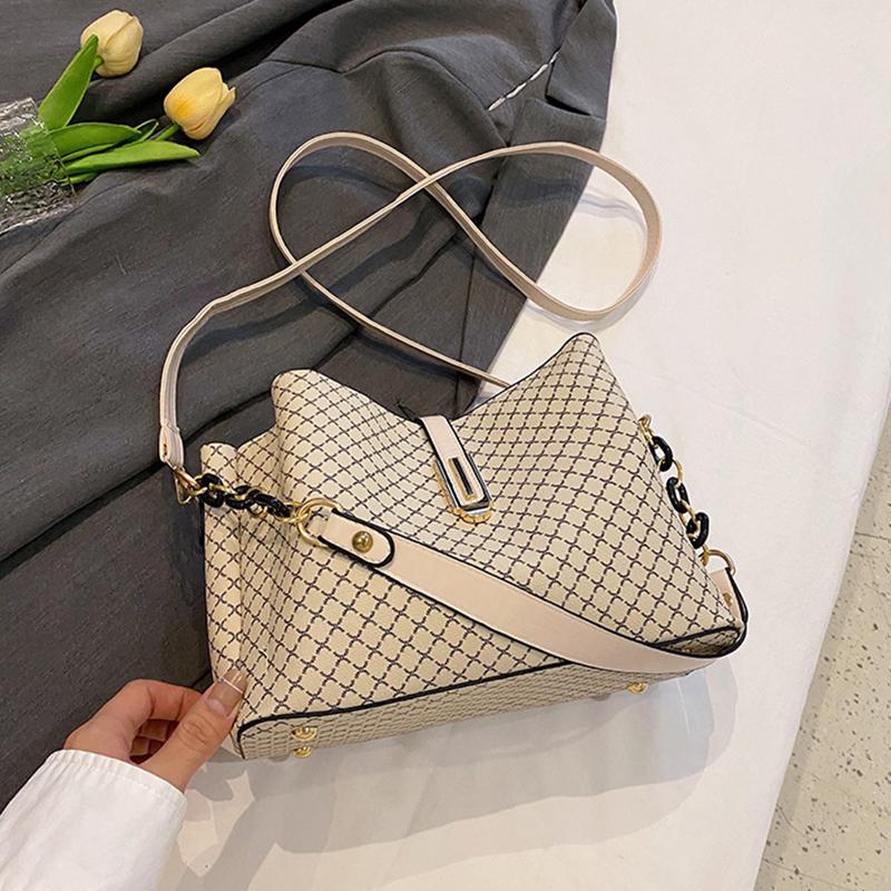 

Женская сумка, популярная сумка через плечо из искусственной кожи, женская сумка через плечо, большая вместимость, напечатанные сумки-ведра 26x12x19cm