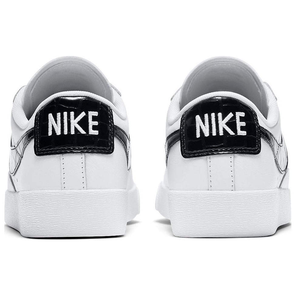 New Nike Blazer Low White Black Croc Women's BQ0033-100