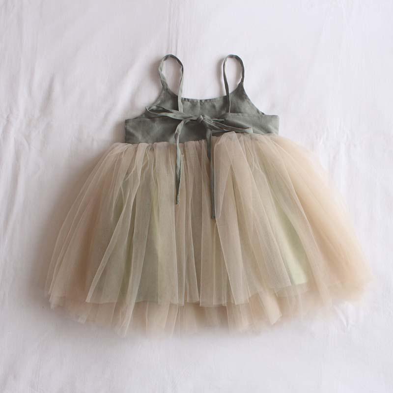 Summer Baby Girl Dress Cute Sleeveless Mesh Princess Dress Toddler Girl Birthday Clothes