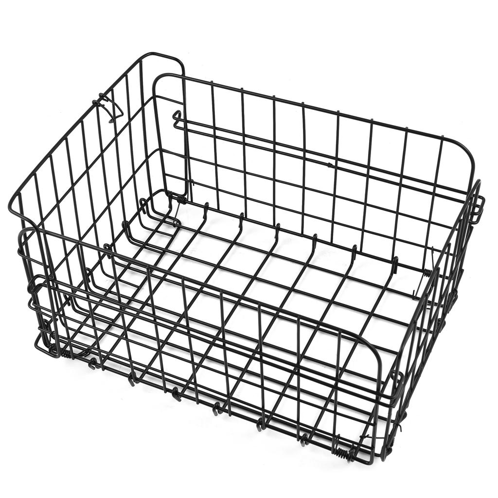 Folding Rear Bike Basket 60L with Removable Liner Bag Rain Cover Net Bag Quick Release Metal for Car