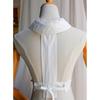 Elegant Kimono Collar Accessory Ruffled Lace Pearls Beaded Japanese Dress Core Collar Lining Kimono Belt for Womens Robe