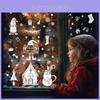 Christmas Snowflake Reindeer Window Sticker With Static Glass Decals For Holiday Decor