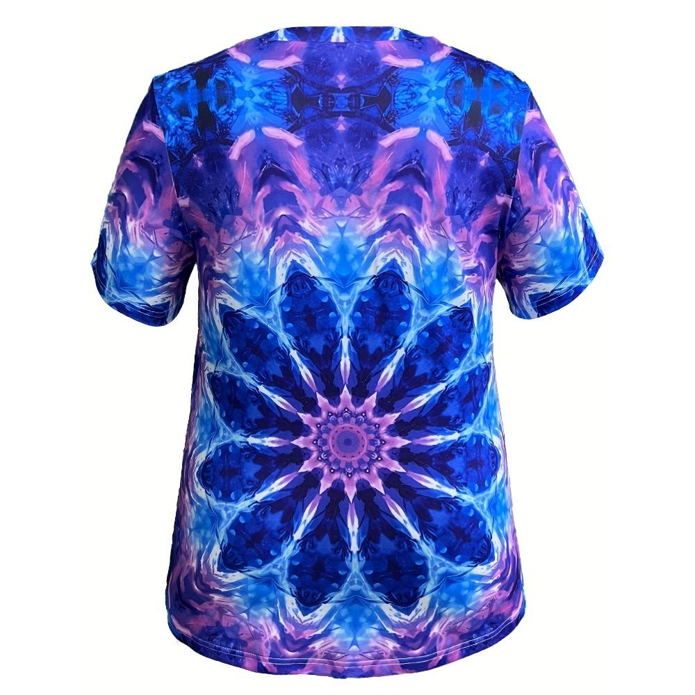 Casual Color Printed Short Sleeve V-Neck