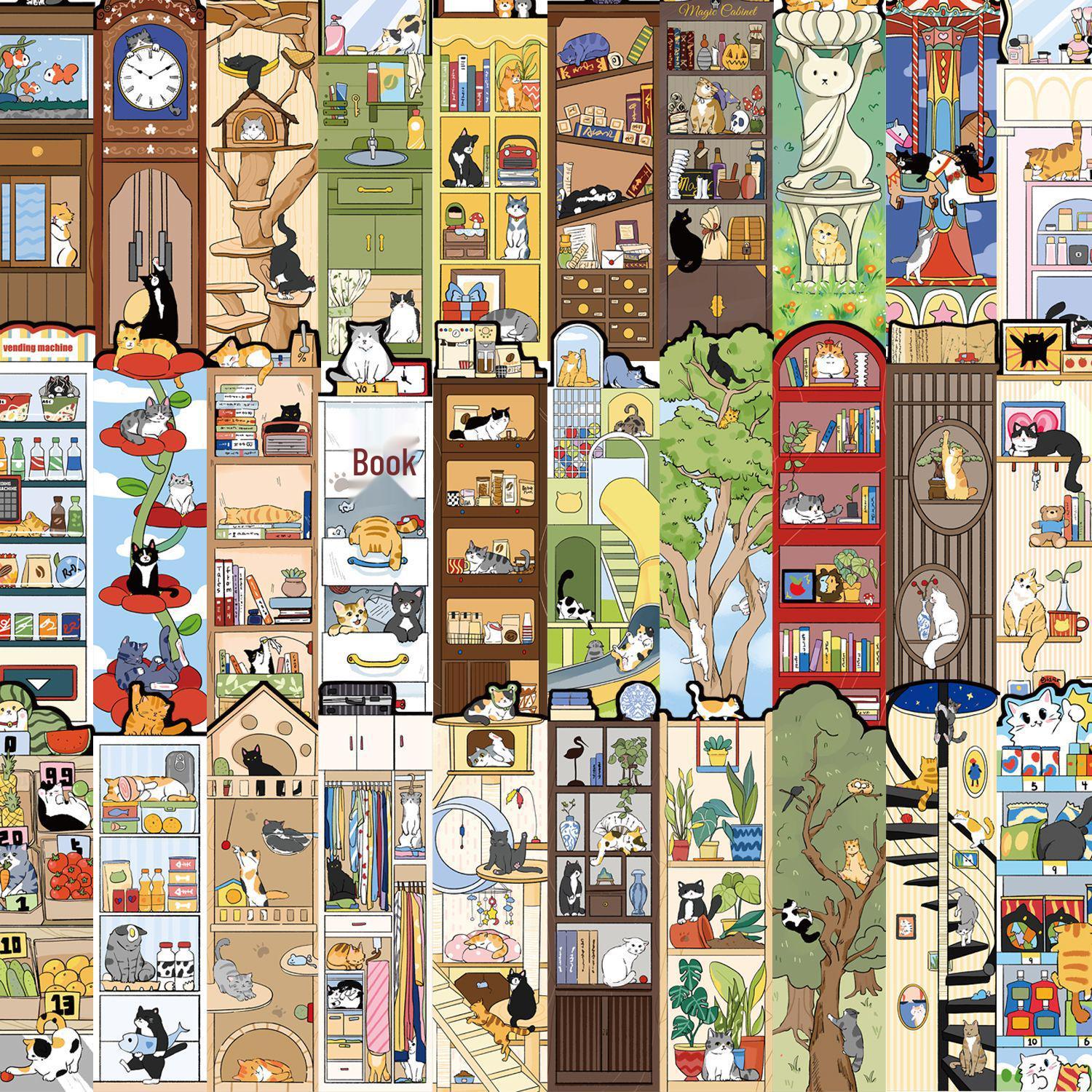 

30 Милих Закладок-Кошенят для Читання та Ведення Щоденника - Креативні DIY Літературні Паперові Закладки