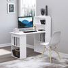 Desk Office Table Computer Desk, 2 Shelves, 5 Shelf Boards, 120 cm x 55 cm x 120 cm, White