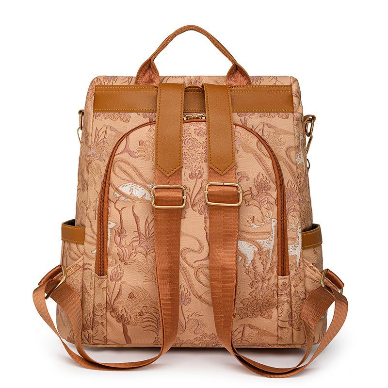 High-end Ladies' Backpack Large Capacity Women's Shoulder Bag Casual Simple Multi-functional Travel Backpack CLE