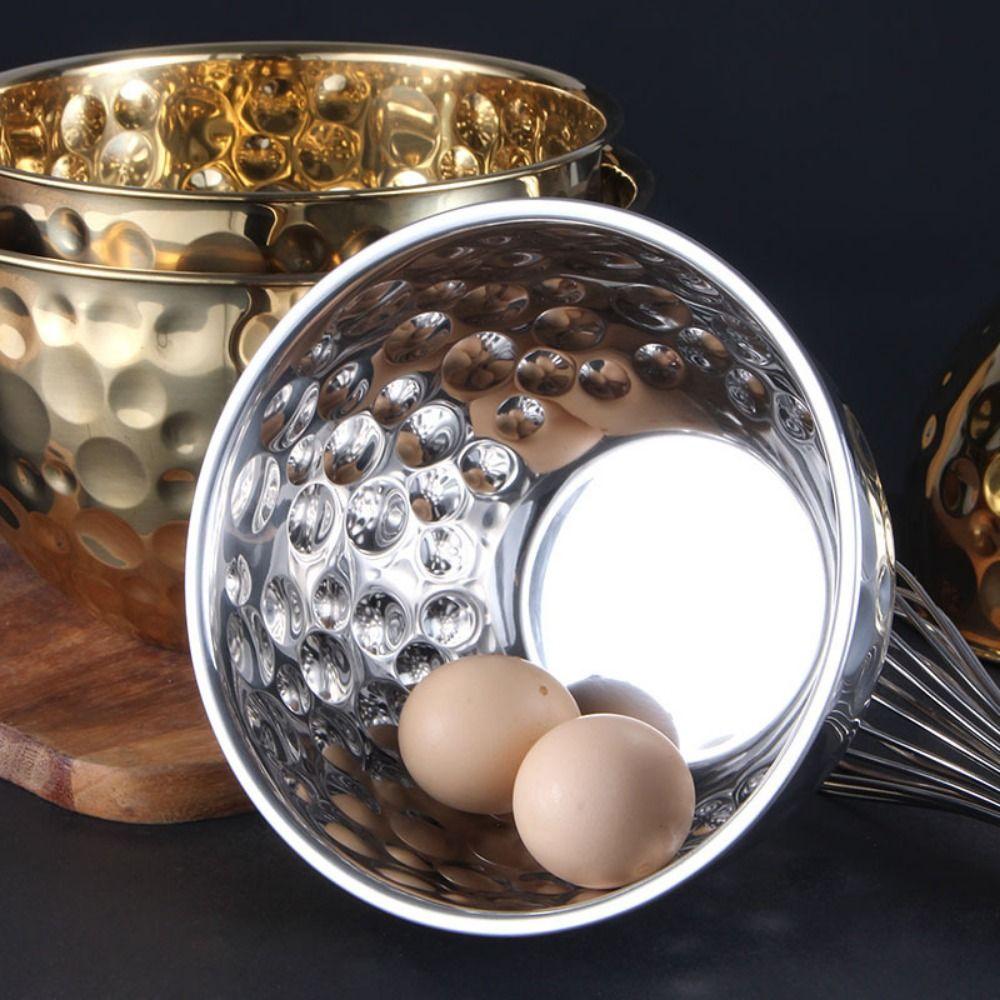 Hammer Point Salad Plate Stainless Steel Baking Mixing Cooking Bowl Fruit Bowl Kitchen