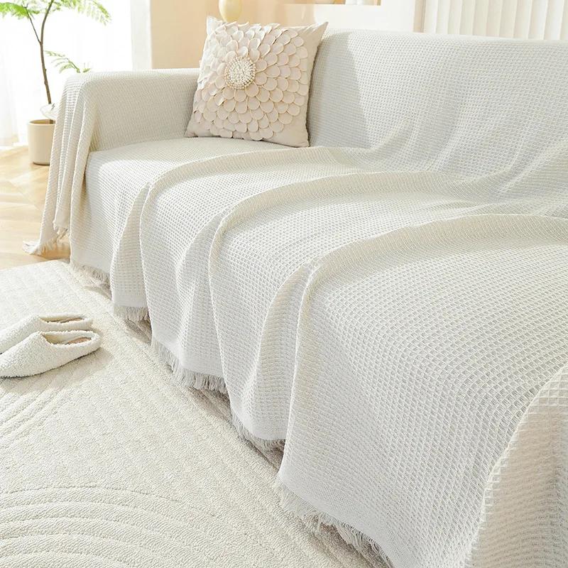 Simple Solid Color Ins Wind Sofa Cover Cloth Four Seasons Universal Sofa Towel Full Cover Universal All-inclusive Sofa Cover