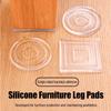 4Pcs Self Adhesive Silent Table Foot Mat Transparent Table Leg Gaskets  Furniture Feet