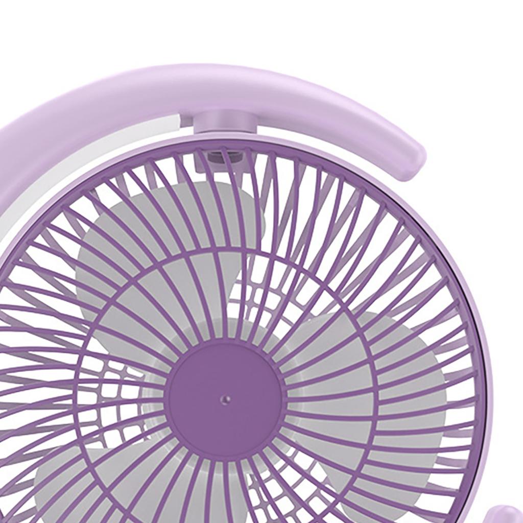 USB Desk Fan Rechargeable Quiet Small Portable Desktop Table Fan with Light for Home Travel Office