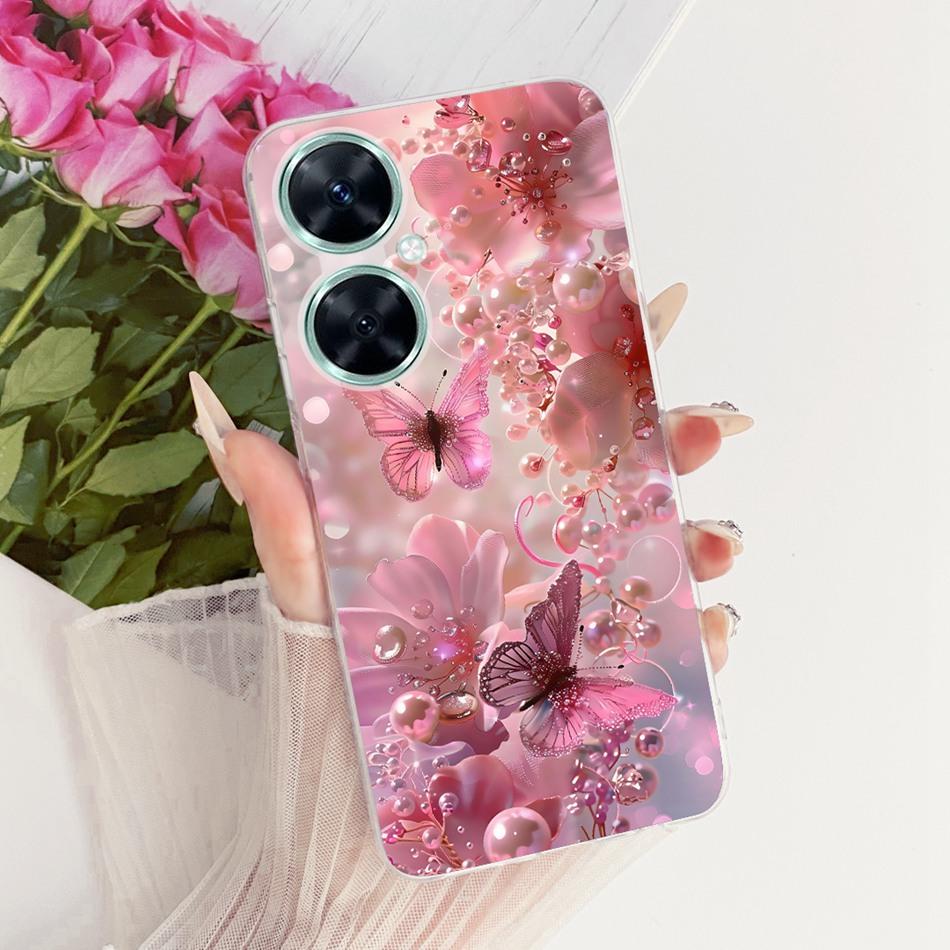 For Huawei Nova 11i Cute Flower Butterfly Cat Painted Case For Huawei Nova11i MAO-LX9 Soft Silicone TPU Phone Cases