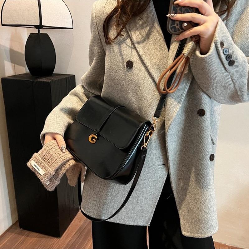 Popular autumn and winter retro soft leather small square bag new fashion versatile casual shoulder messenger bag