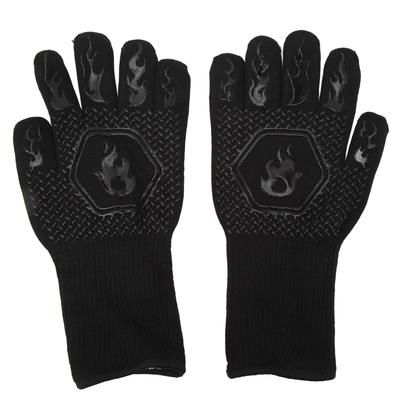 BBQ Gloves Fireproof 800 Celsius  Heat Resistant Double Sided Silicone Large Grill Gloves for Oven Barbecue