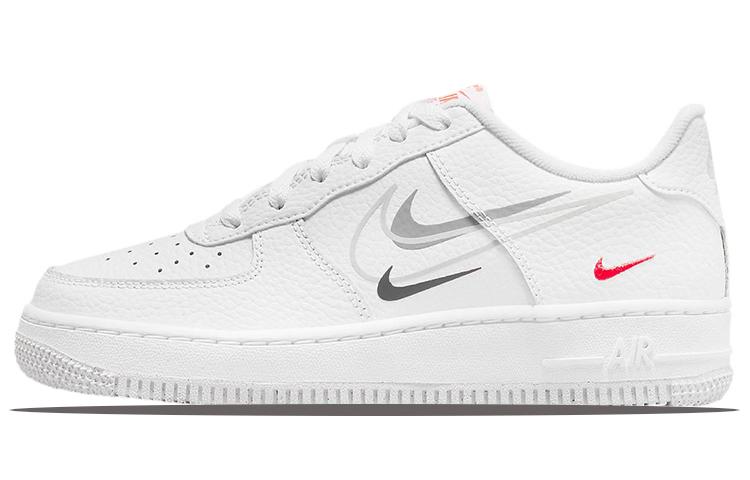 

Nike Air Force 1 Low Multi-Swoosh White Particle Grey Photon Dust Bright Crimson GS DO6486-100 36.5