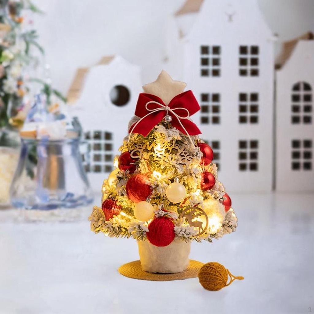 Mini Christmas Tree with Light Table Decoration for Living Room Porch Indoor