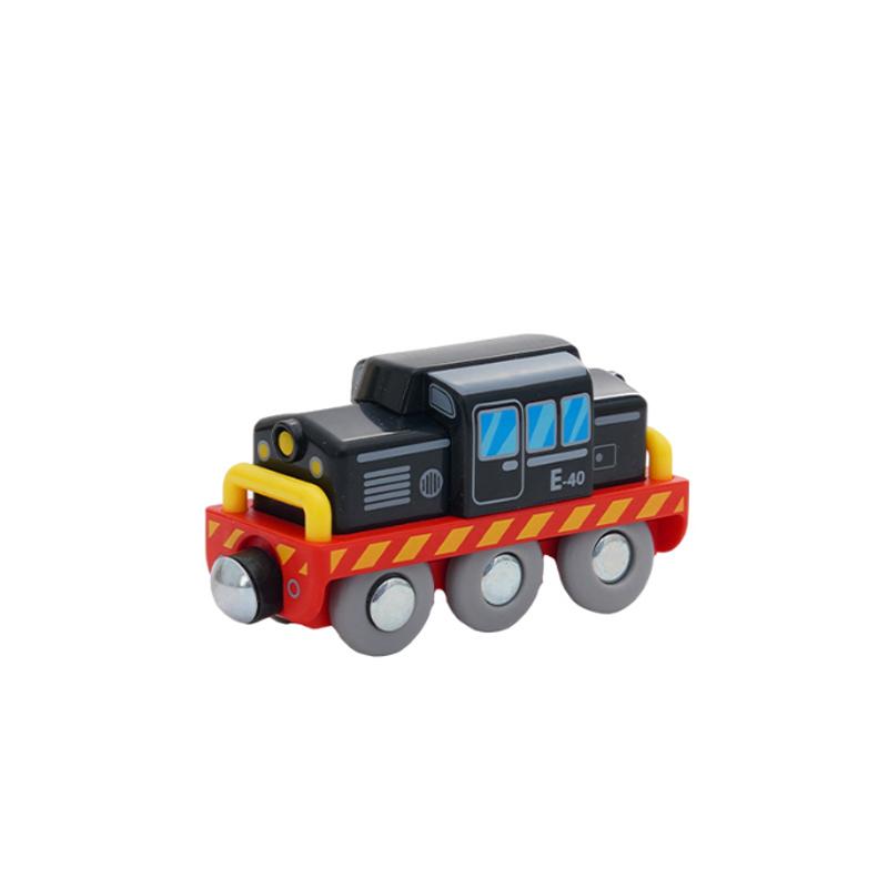 Plastic Inertial Police Car Engineering Vehicle Trailer Compatible with Wooden Thomas Train Track Toy