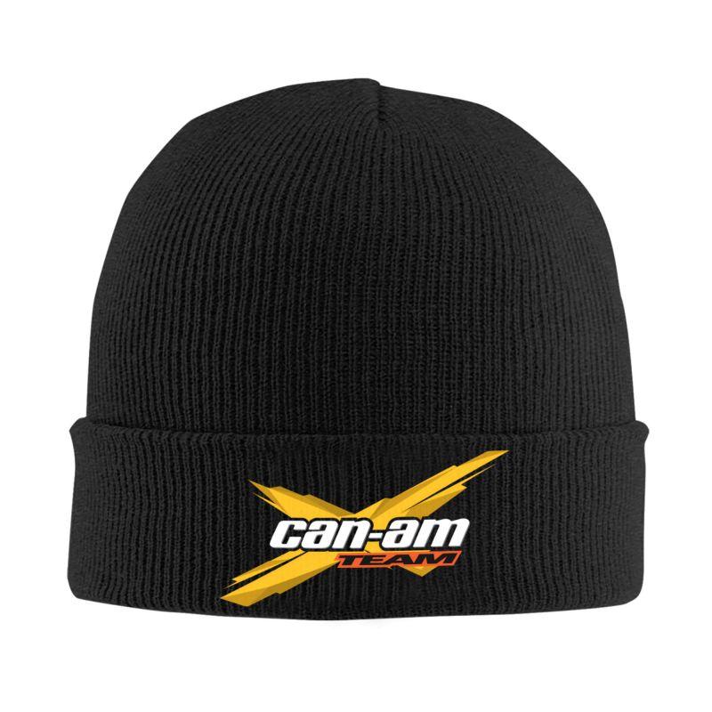 

Custom BRP Can Am Logo Print Beanie Hat Adults Knitted Hat Soft Warm Skullies Beanies Cap Autumn Winter Outdoor Bonnet Hats чёрный
