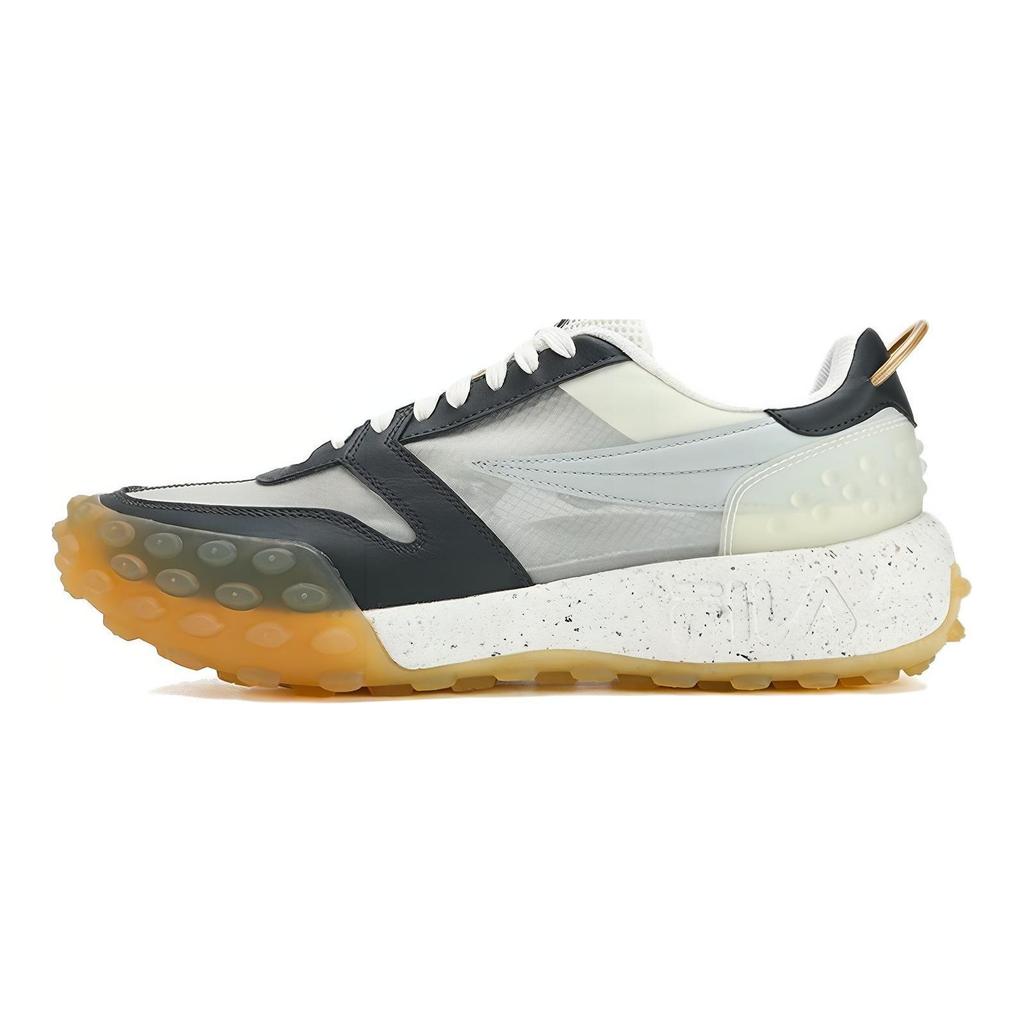 Fila Gara Fashion Cómodo Tejido Cuero Sintético Zapatillas Bajas para Correr Hombre zapatilla Negro Gris F12M323101FVU