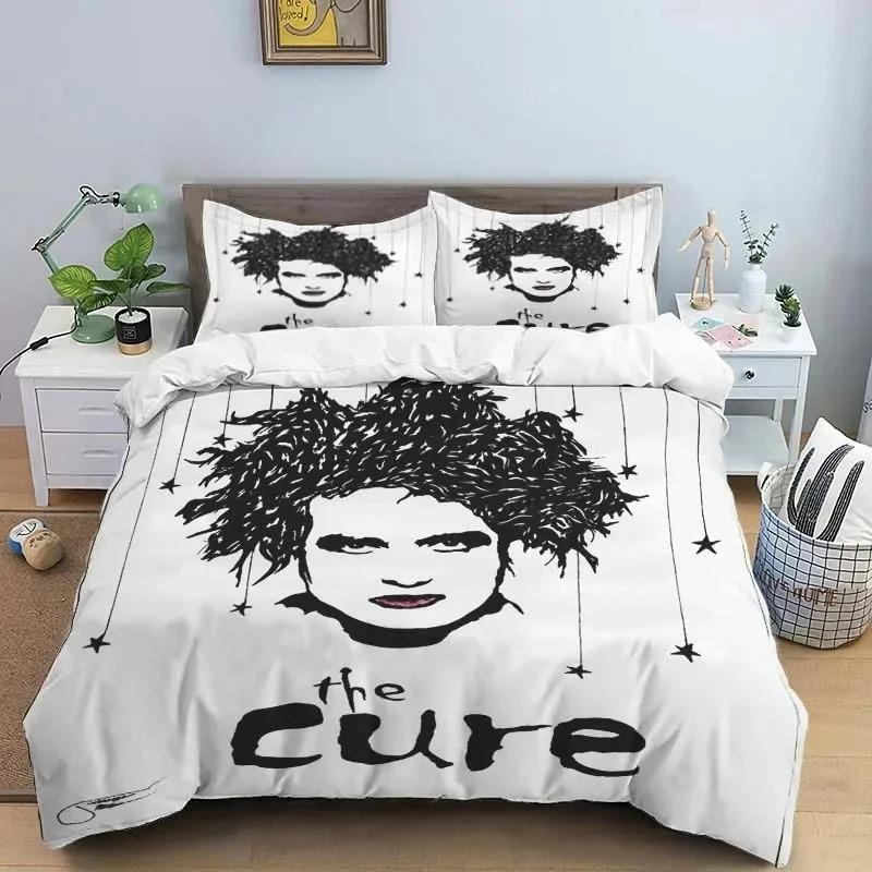 Rock Band T-The Cure Logo Bedding Set Duvet Cover Bed Set Quilt Cover Pillowcase Comforter King Queen Size Boys Adult Bedding