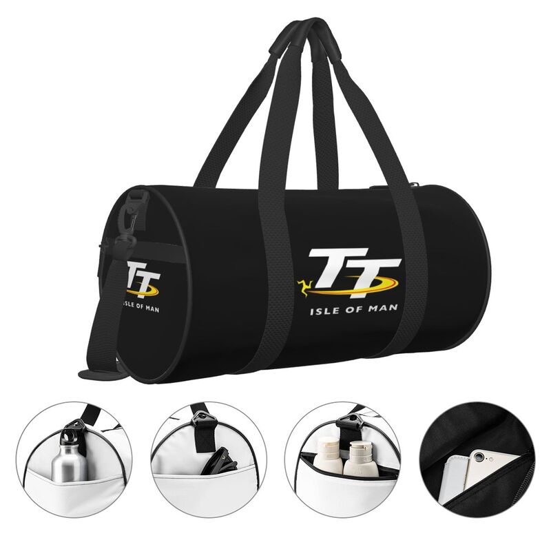 Bolsa de Viaje Duffel para las Carreras TT de la Isla de Man Unisex Ligera para Yoga Gimnasio Bolsas Deportivas Portátil Impermeable Equipaje de Mano