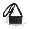 Waterproof Women's Shoulder Bag Korean Style Small Square Bag Winter Space Cotton Bag  Female