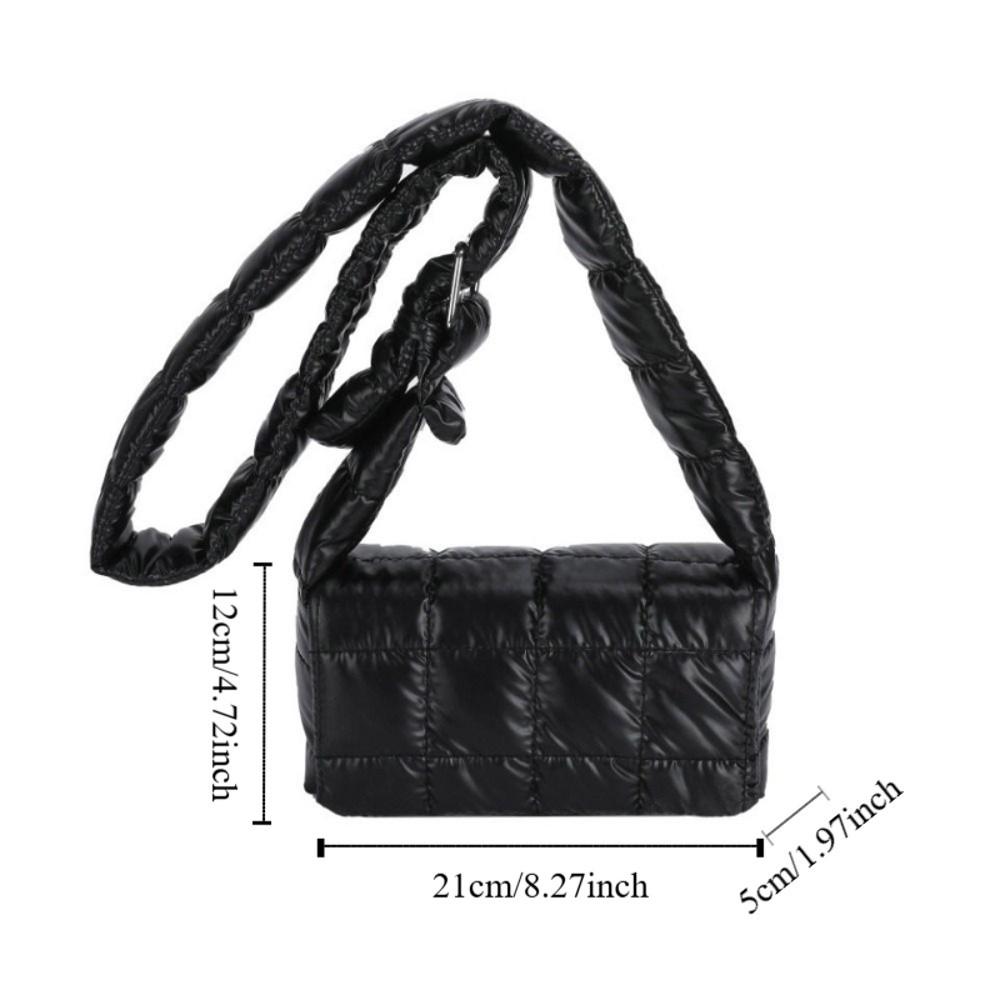 Waterproof Women's Shoulder Bag Korean Style Small Square Bag Winter Space Cotton Bag  Female