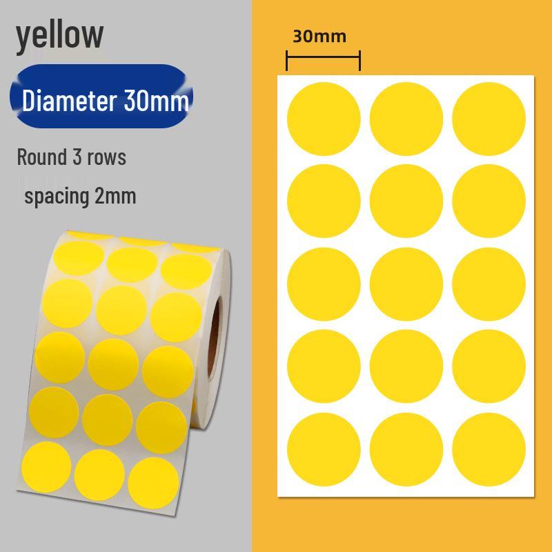 Colorful Self-Adhesive Round Dot Stickers - Writable Small Paper Labels