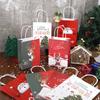 Weihnachtsgeschenktüte Heiligabend Süßigkeiten Keksverpackung Kreative Frohe Weihnachten Papiertüten Kraftpapier Geschenktüte