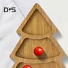 Christmas Tree Shaped Tray Wooden Charcuterie Dessert Boards Steak Dinner Plate Safe Easy To Clean Serving Platter for Parties Events