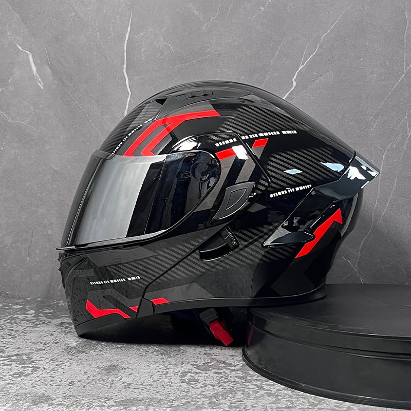 Motorcycle helmets Double Visors Modular Flip Up helmet DOT approved Full face casque moto racing Motocross helmet DOT