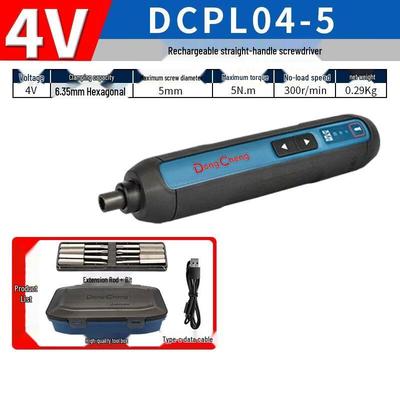 Dongcheng 4V Cordless Straight-Handle Mini Screwdriver Drill CN Plug (adapter Included)