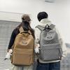 Schoolbag, Japanese INS New Men's Large-capacity Backpack, Versatile Casual for Women, Middle and High School Students, Diamond Pattern Backpack