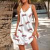 Women's Casual Sundress With Pockets Summer Boho Beach Dress Floral Blouses For Women T-Shirts Dress V Neck Loose Tank Dresses