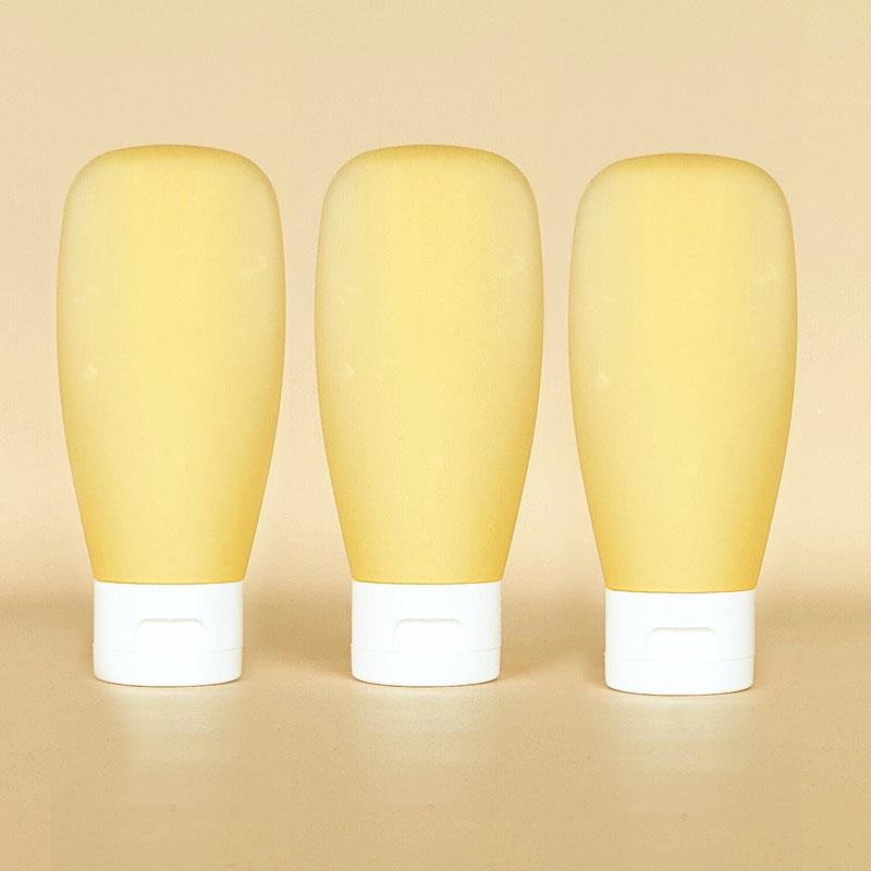 3Pcs/Set Soft Silicone Moisturizer Containers Squeeze Tube Empty Bottles Refillable Bottle Portable Travel Shampoo Bottle 60ml 100ml