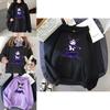 Kawaii Kuromi Hoodie With Grunge Gothic Punk Cartoon Print For Harajuku Fashion