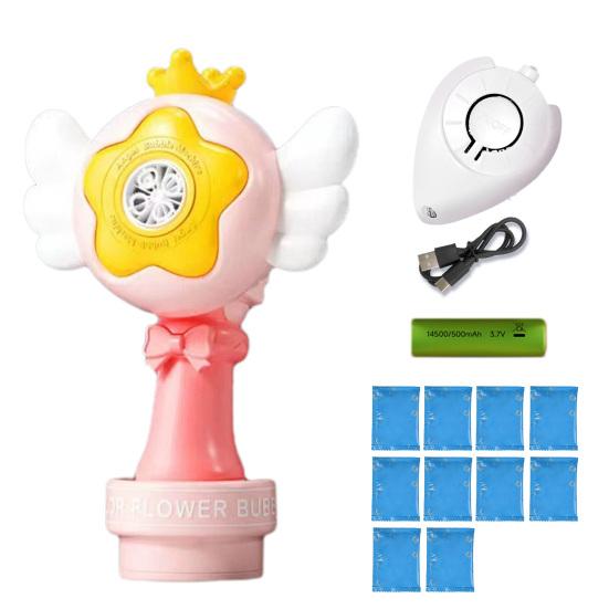 Sunflower Car Bubble Machine Rechargeable Automatic Bubble Blower Remote-controlled Bubble Maker with LED Lights for Weddings Parties