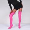 2025 New Slim High Heels, Ultra High Heels, Nightclub Party High Heels, Women's Slim Fit Elastic Knee High Boots, Shoes 43