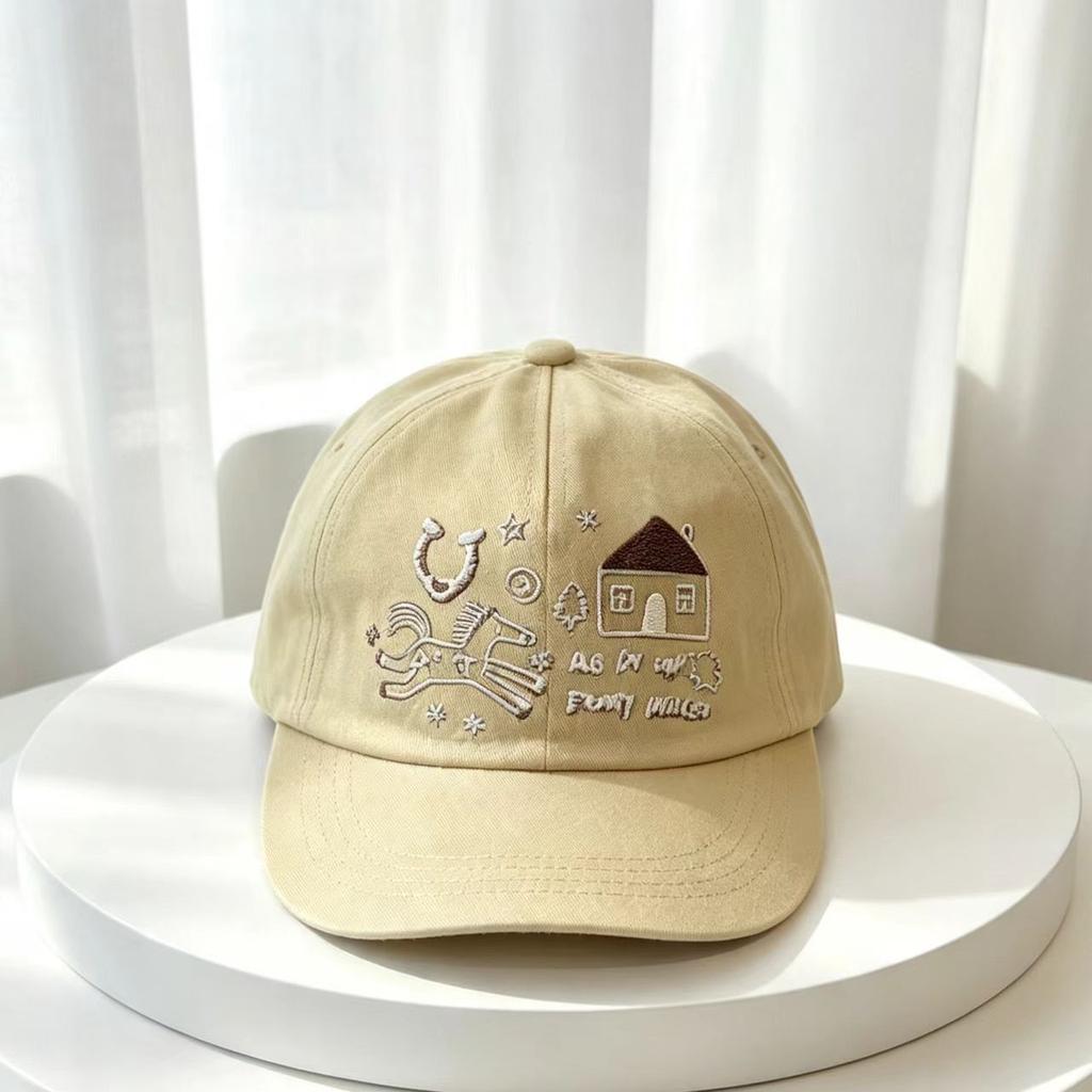 New parent-child peaked cap child style personalized flat brim hip-hop hat pony visor baseball cap casual foreign style
