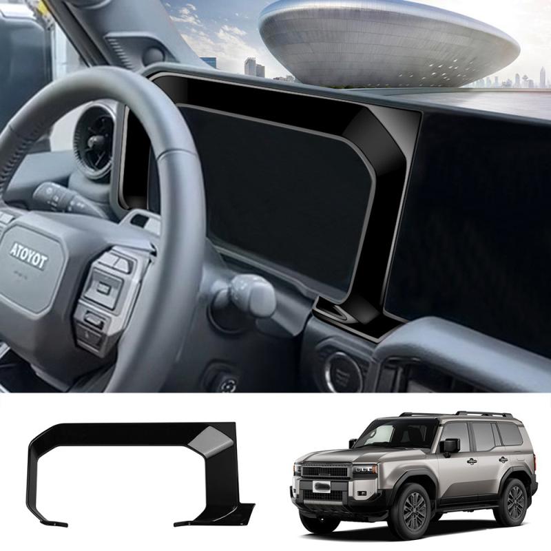LHD RHD For Toyota Land Cruiser 250 Prado LC250 2024 2025 ABS Wood Front Dashboard Trument Meter Display Screen Panel Cover