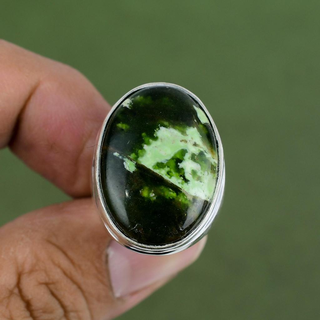 Australian Chrome Chalcedony Ring 925 Sterling Silver Rings Handmade Jewelry Natural Gemstone Ring Anniversary Gifts Available In Ring Size