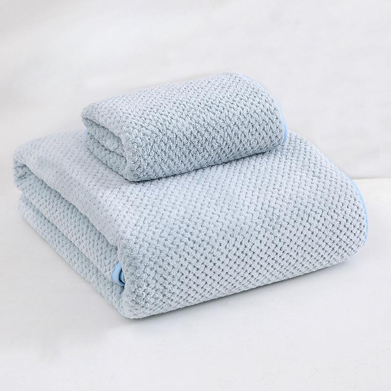 Merbau Coral Fleece Bath Towel Set - Thickened, Soft, Absorbent Couple Towels