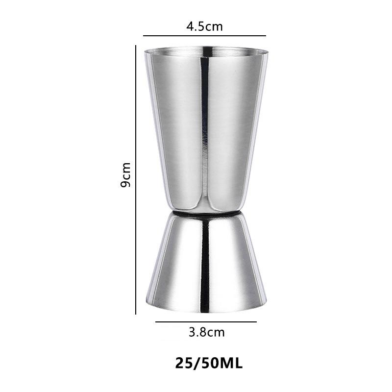 Stainless Steel Ounce Cocktail Whiskey Jigger Dual Shot Drink Alcohol Measure Cup Bar Gadgets Cocktails Accessories JBGJ02
