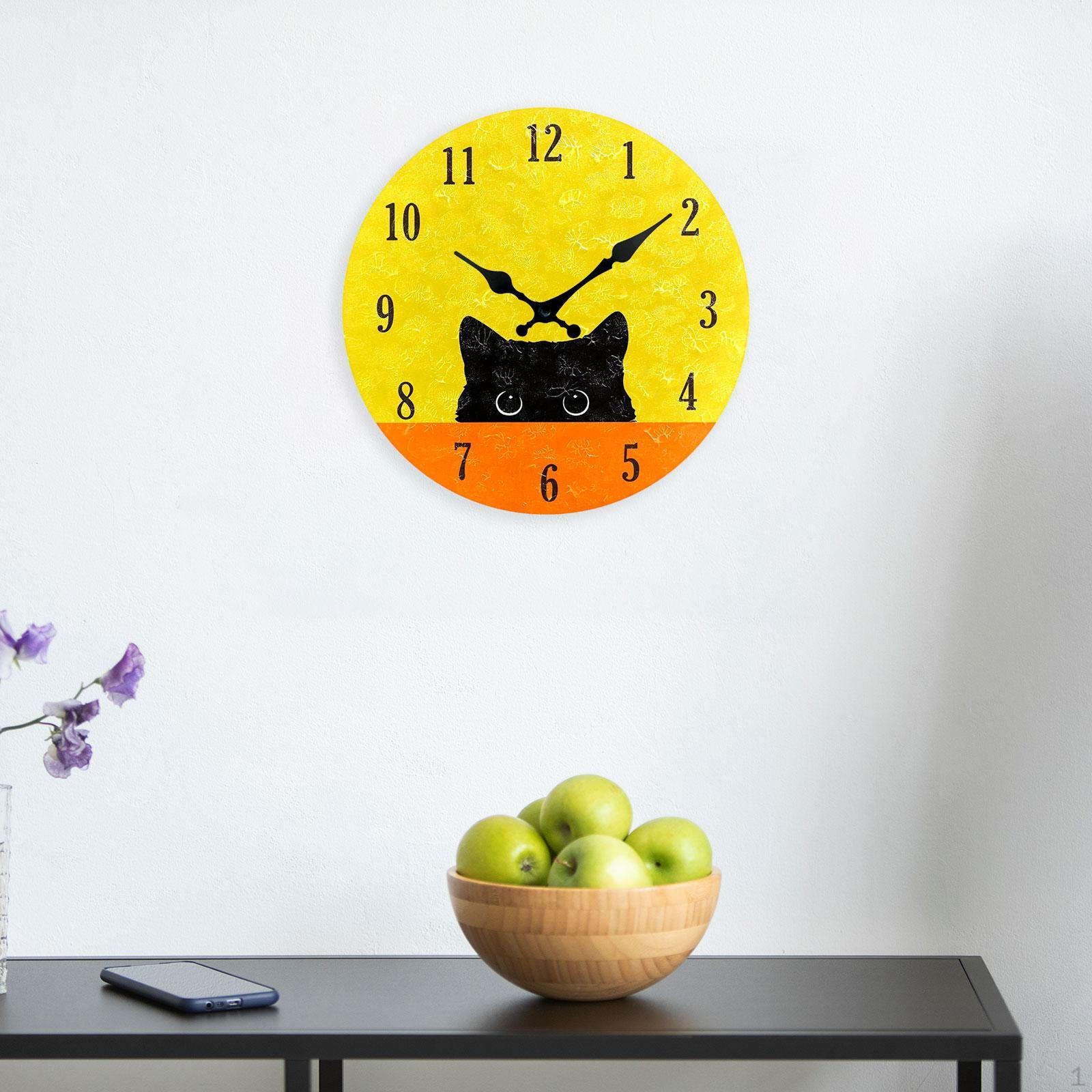 

Cat-Themed Wall Clock for Home And Office Decor Style D