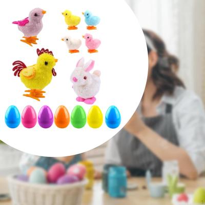 7 Pieces Easter Wind Up Toys Basket Stuffers Egg Treasure Chests for