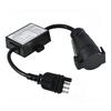 Trailer Light Converter Car Accessories 4 Way Flat To EU 7 Way Round Connector Adapter Light Splitter US