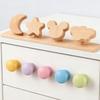 Lovely Wood Handle Wardrobes Handle Hardware Drawer Knobs Children Room Furniture Accessories Door Pulls