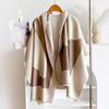 Classic Contrasting Colors Horse Double-sided Women's Imitation Cashmere Warm Scarf Fashionable and Simple Shawl Scarf