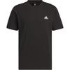 adidas Vienkrāsas logotipa ikdienas T-krekls ar apaļu kakla izgriezumu, unisex augšdaļa, melns, IT4339