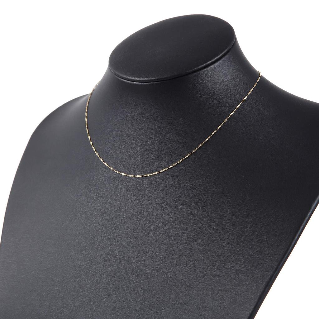 K18 Schraube Zertifizierte 18 Karat Gold Halskette [FAIRY CULLET] Kette, 45cm, Ca.. 0,9 mm breit, ca.. 0.7g,