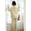 2PCS/Set Thickened Warm Monthly Pregnant Women's Clothing Set Winter Flannel Nursing Pajamas Long Sleeve Homewear